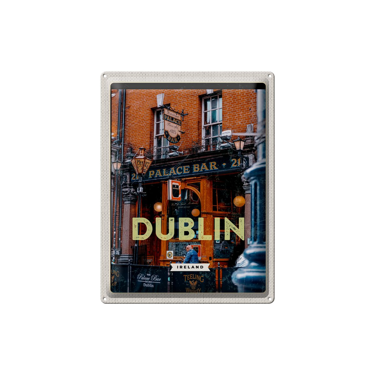 Tin Sign Travel 30x40cm Dublin Ireland Palace Bar Travel Destination