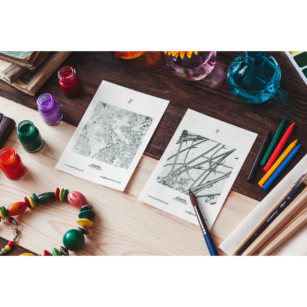 Calendario dell'Avvento ad acquerello, Calendario dell'Avvento dipinto, Kit di pittura, Conto alla rovescia di Natale