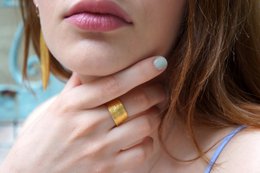 Gold-Silber-Blatt-Ring, vergoldeter Sterling-Silber-Schmuck, Geschenk für Sie, Olivenblatt-Band, handgefertigter Schmuck, Geschenk für Frauen, Statement-Ring