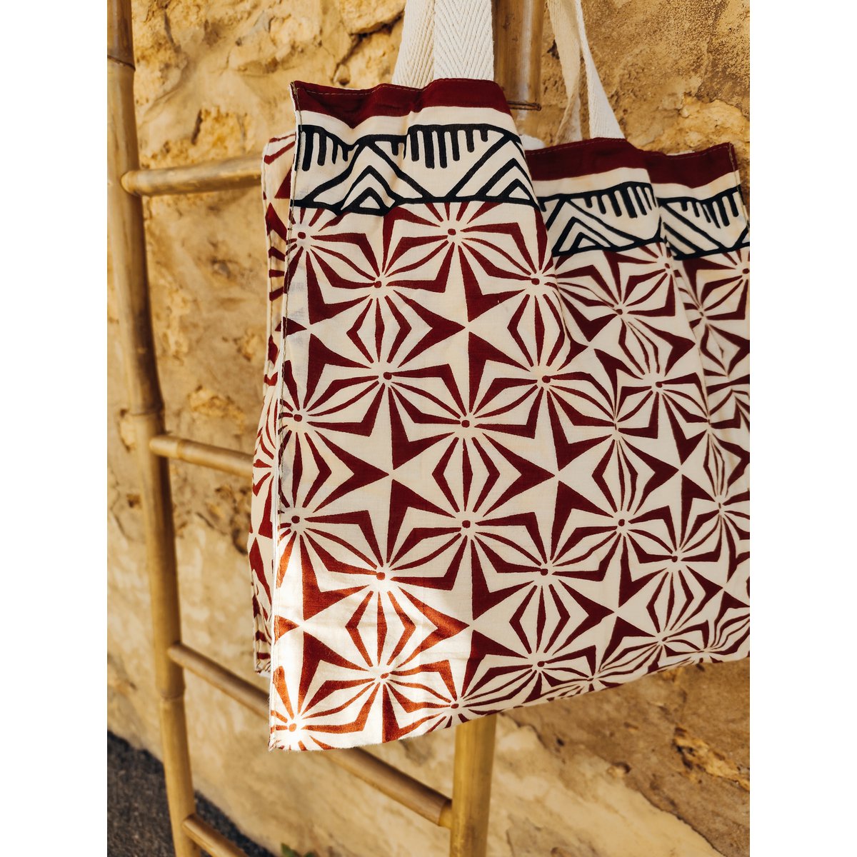 PACK DE 4 UNITÉS - SACS EN COTON IMPRIMÉ BLOCK COLLECTION SOLLER