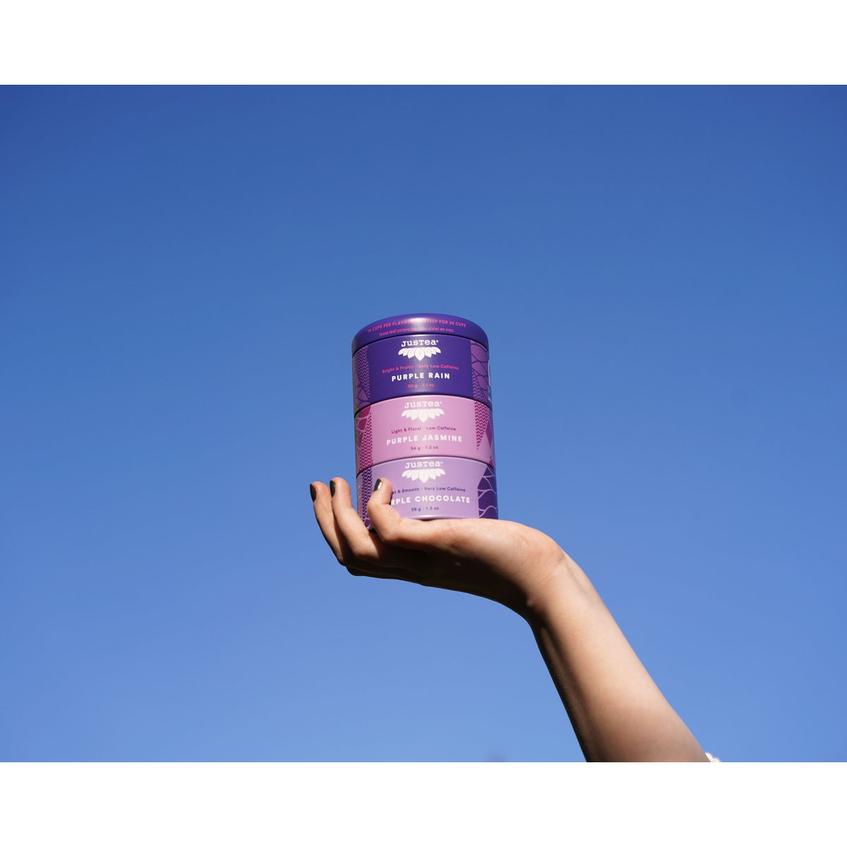 Justea | Trio Purple Tea | Zęby na herbatę w stosach luźne herbatę