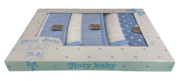 Set van 3 babybadhandschoenen van 100% katoen