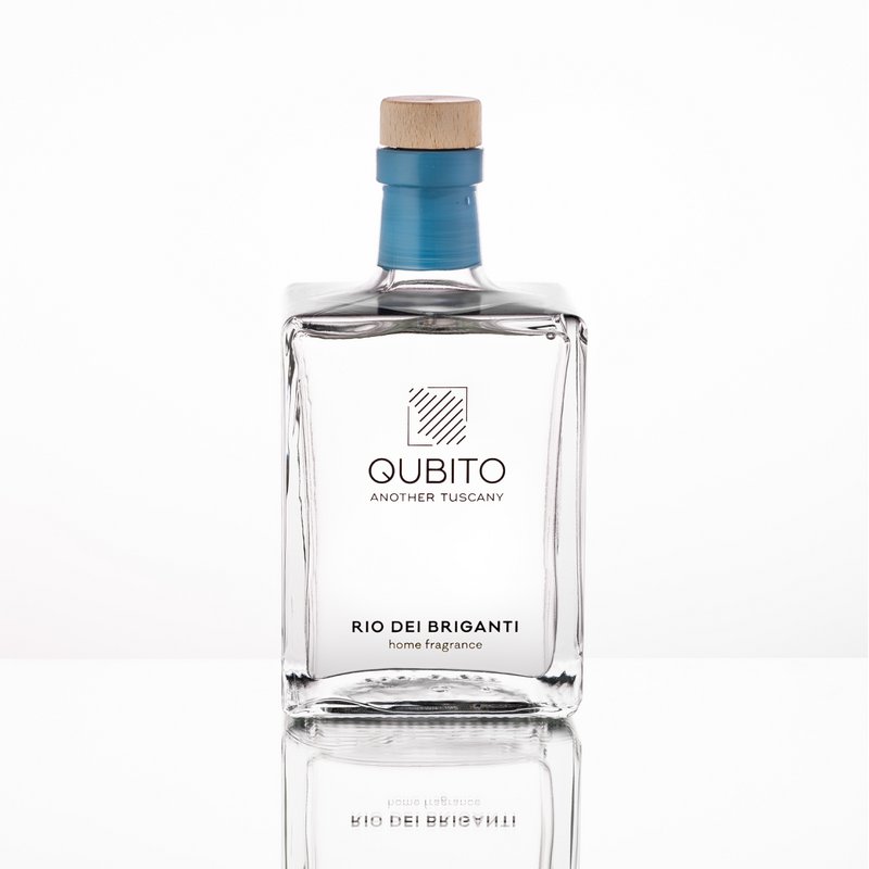 RIO DEI BRIGANTI (500ML), PROFUMO AMBIENTE - DIFFUSORE AMBIENTE CON BASTONCINI, BOTTIGLIA PITTURATA A MANO, MADE IN ITALY
