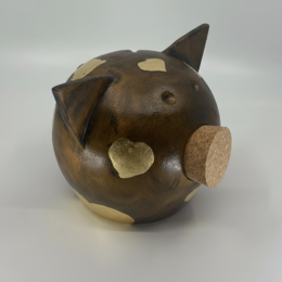 Goldene Flügel | Handgefertigtes Sparschwein