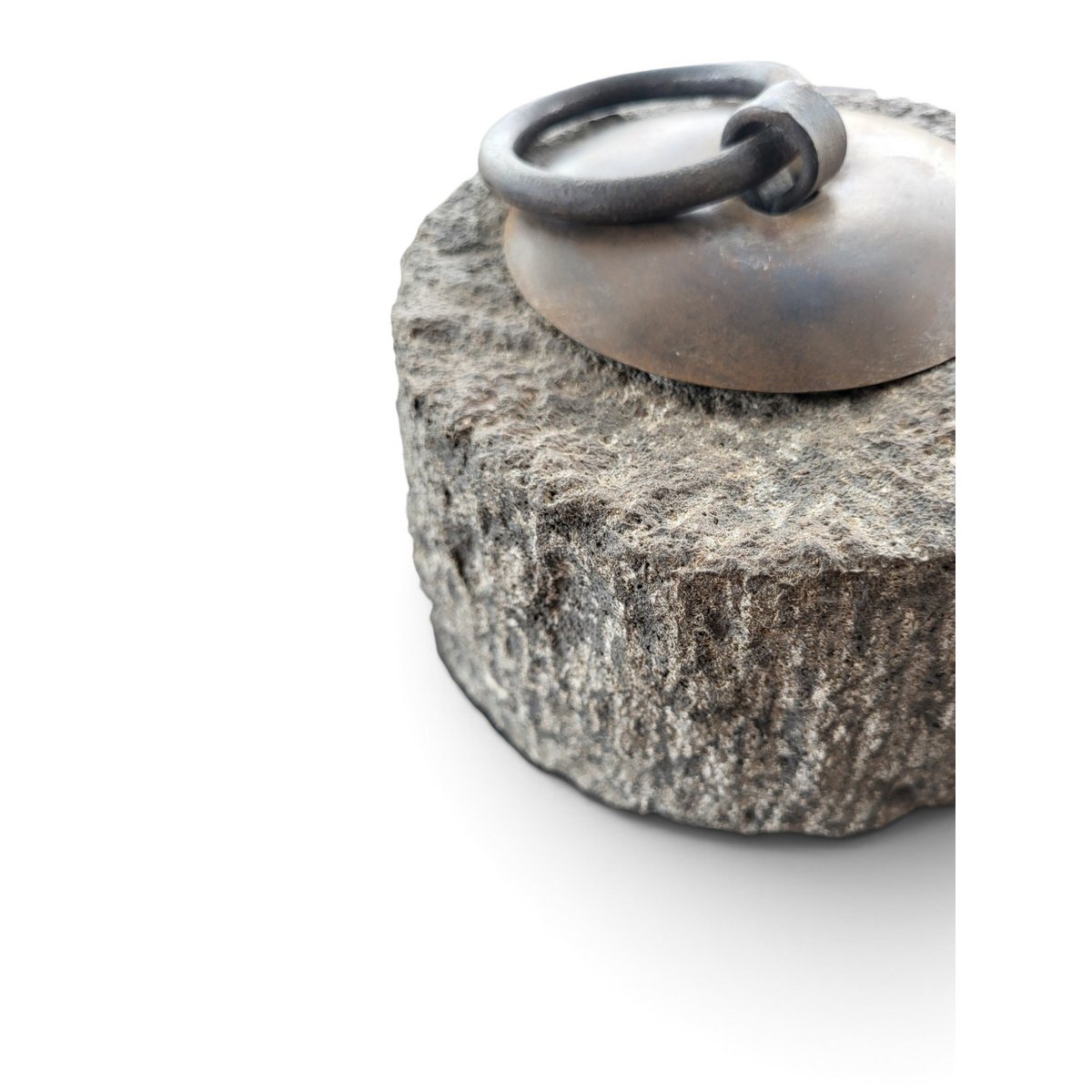 Door stone stopper with Aged Iron Ring