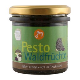 Økologisk skovfrugt pesto med kastanjer, porcini svampe og blåbær 140g