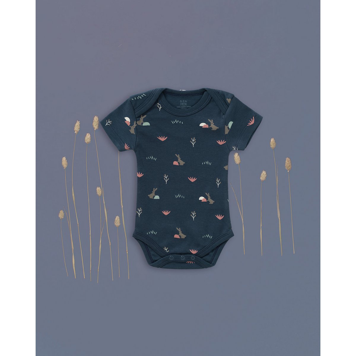 Romper Short Sleeve Rabbit Mood Indigo