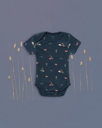 Romper Short Sleeve Rabbit Mood Indigo