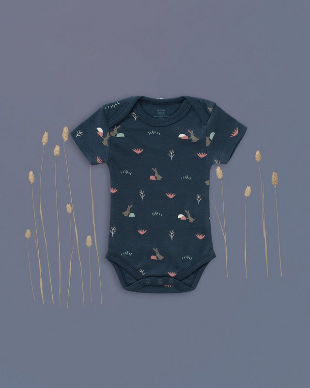 Romper Short Sleeve Rabbit Mood Indigo