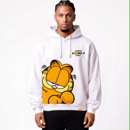 Garfield bedruckter Kapuzenpullover Weiß