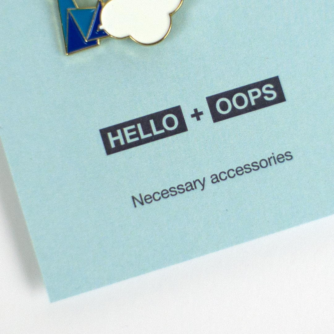 Pin | Hello & Oops | Soft enamel