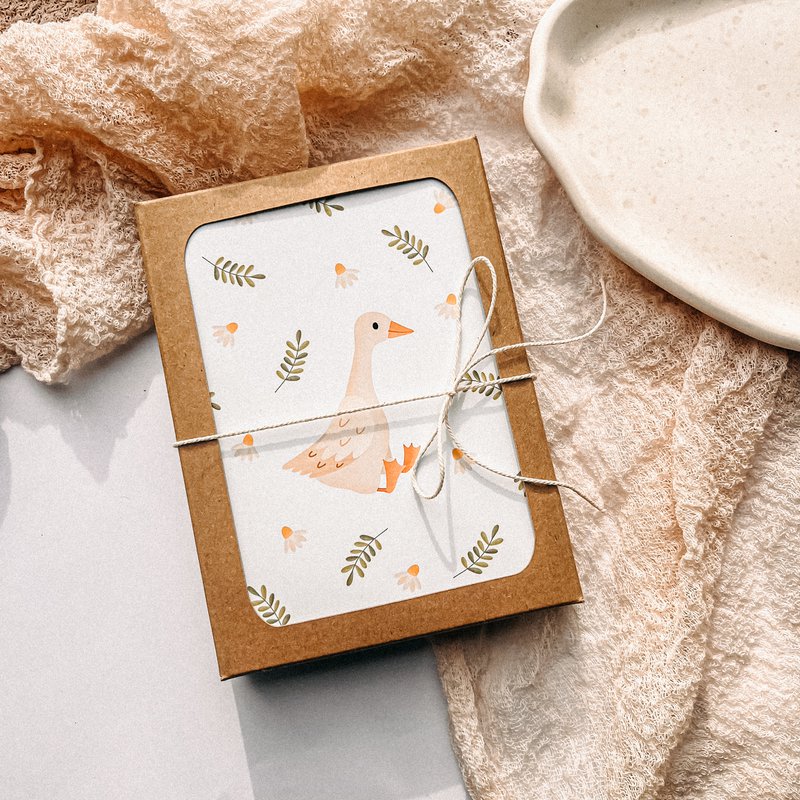 Set regalo ganso - caja regalo papeleria gansos - regalo dinero