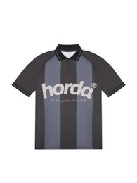 Horda Football Style Recycled Mesh Polo Dark Grey