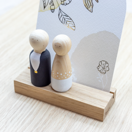 Giftset Pegdoll L Love Bride Groom - Tuurelur Wooden Doll Showcase Wedding Marriage Wedding