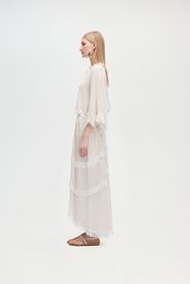 IKIKIZ natuurlijke TENCEL™ linnen asymmetrische rok