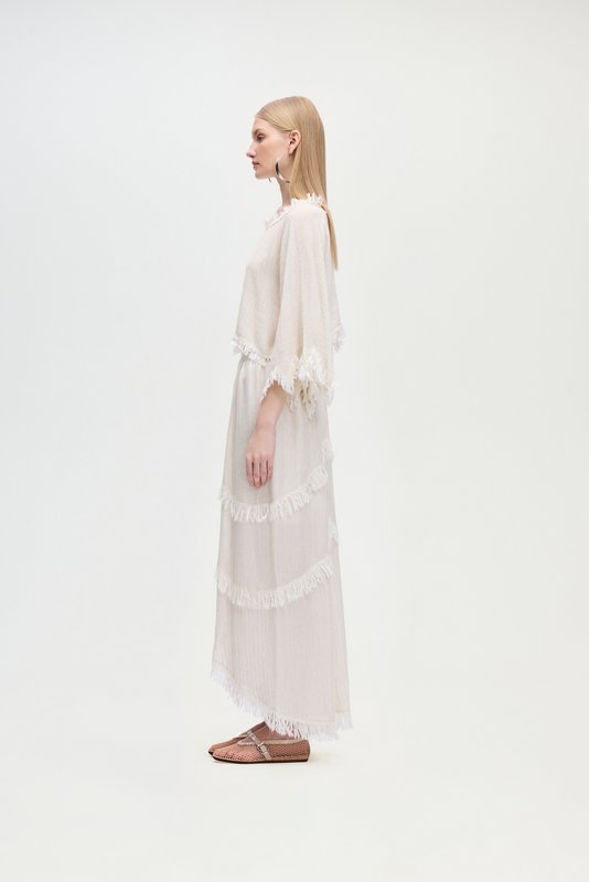 IKIKIZ natuurlijke TENCEL™ linnen asymmetrische rok
