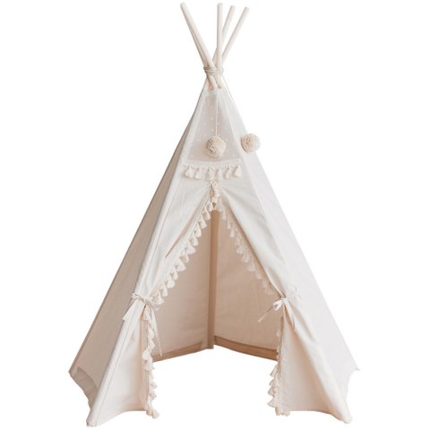MINICAMP Boho Kinder-Tipi mit Quasten