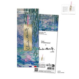 volledige weergave 96 bladwijzers, magneten en metalen clip met handtekening Claude Monet