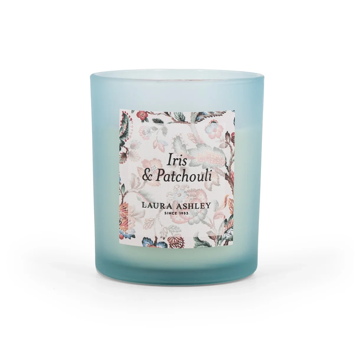 Duftkerze Laura Ashley Iris & Patchouli im Geschenkkarton - 200g