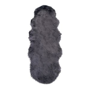 Lambskin Artificial - Polyester, Grey - 60x180 cm