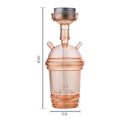 Shisha-Komplettset – ideal für Reisen, Strand, Festivals – Shisha mit Silikonschlauch, Zange, Wasserpfeife, komplettes modernes Acrylglas-Set