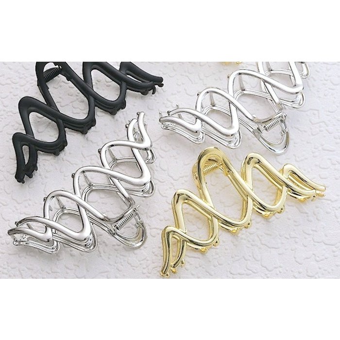 Sculptural Double Wave Large Claw Hair Clip