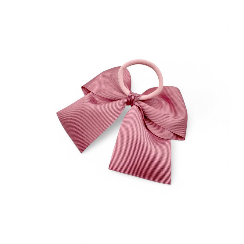 Lazo Infantil para pels med gummi - Grosgrain bælte - 11 X 9 cm - Pink Palo