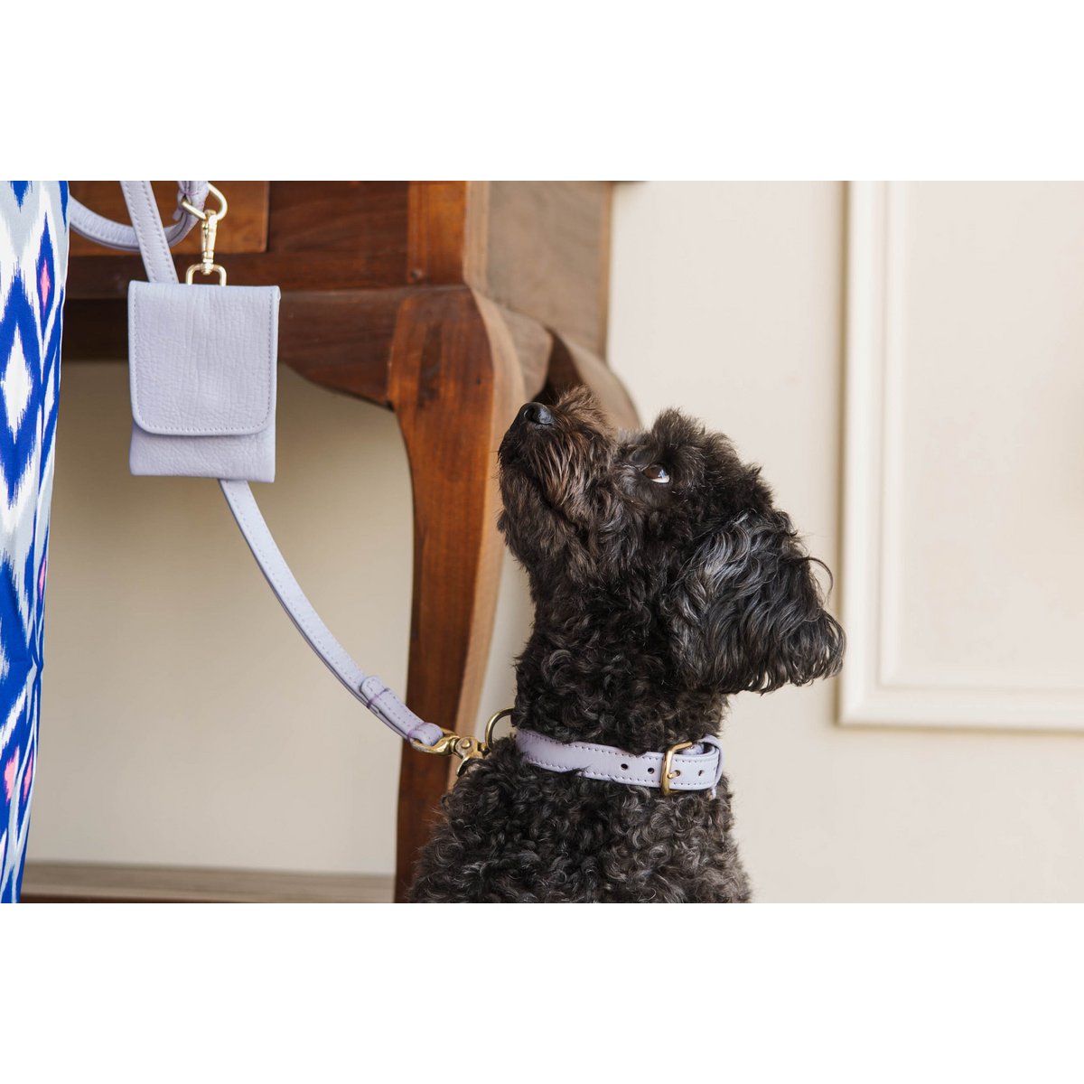 Pooch leather | Stylish Reward Bag for Dog Biscuits and Poo Bags - Lilac Purple