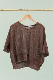 Gennembrudt bomuldsbluse og hørbund REF. 11932