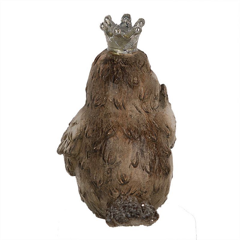 Dekobild Vogel 9 cm Beige Polyresin