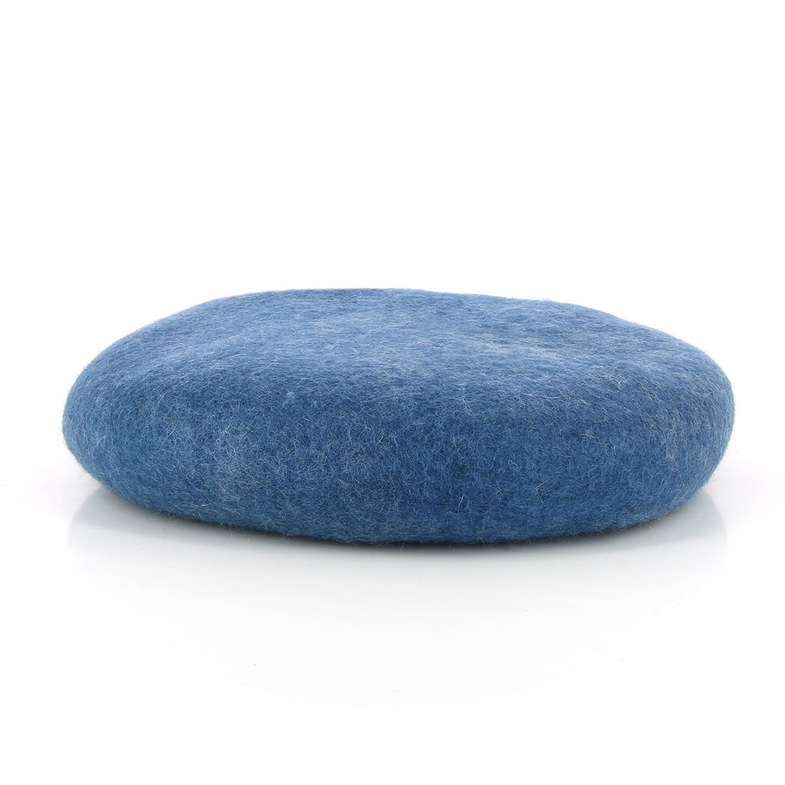 Cojines de asiento alrededor del azul hecho de fieltro, material 100% natural, 38 cm alrededor de muchos colores pastel, fieltro con pulmón de lana, comercio justo y trabajo manual de Nepal