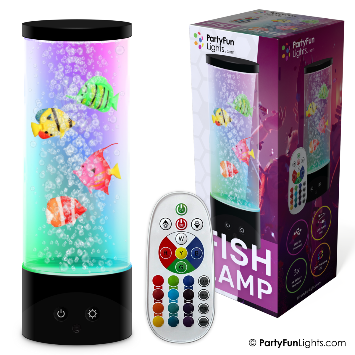 Lampka-ryba Nemo - Multi-Color RGB - Działa na USB - Baterie