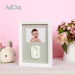 Adora Vertical Frame – Photo & Baby Hand/Footprint