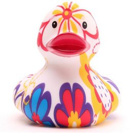 Forget-me-not rubber duck - rubber duck