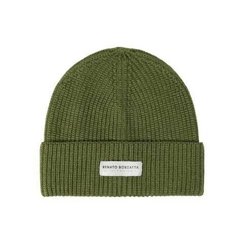 RB5003E | Mixed Cervine shirt cap Lana Made in Italy. Green color - single size