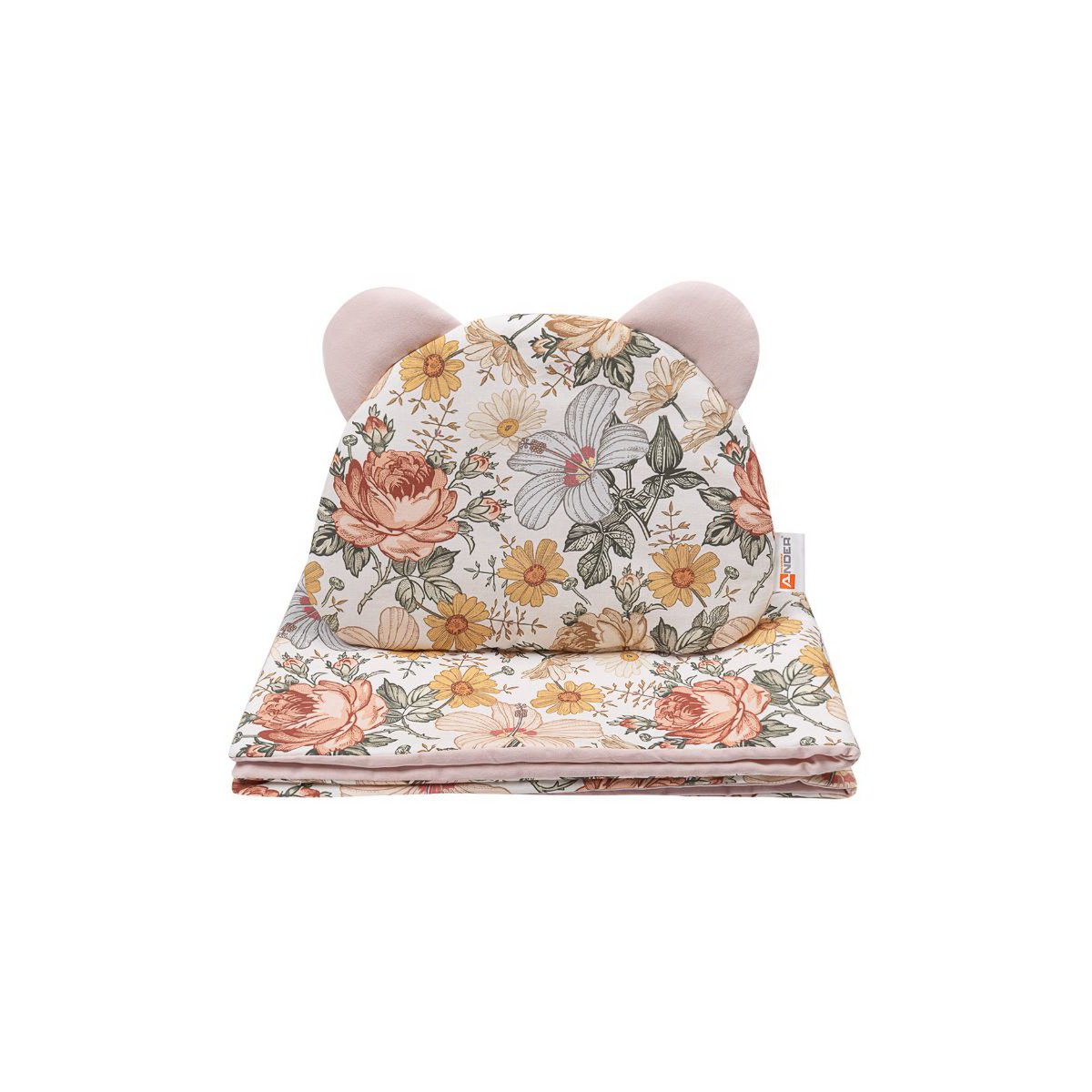 Edredón y almohada SCARLETT FLOWERS, 100% algodón