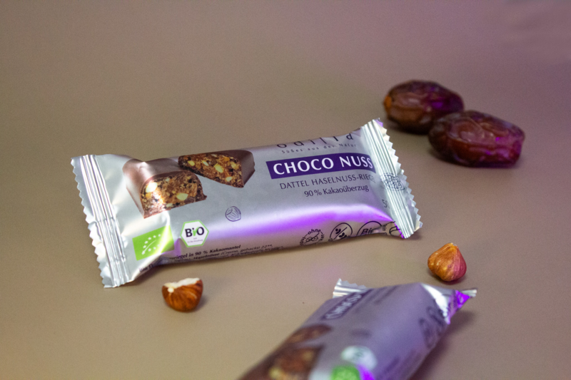 Choko Nuss Bio Dattel-Haselnussriegel