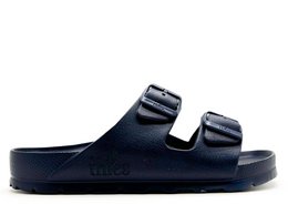  Vegan midnight blue sandals with two adjustable straps for a comfortable fit. Made from durable EVA material in sizes 36-47.
