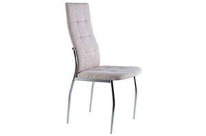 ESSZIMMERSTUHL DIANA BEIGE STOFF / CHROM OK1105