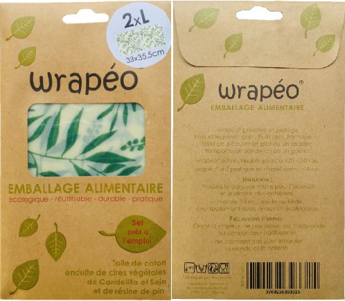 Ceras vegetales wrapéo - juego de 2 L - 33x33,5 cm -