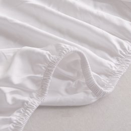 White Bamboo Split-Topper Fitted Sheet - (400TC Tanboocel) - Coco White