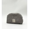 Blueberry Grey - Corduroy Vanity Bag with Waterproof Interior