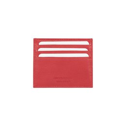 RB12016V | Porta Carte di Credito in Vera Pelle pieno fiore, con leggera grana. Colore Rosso. Protezione RFID. Dimensioni: cm 10 x 8 x 0,5. Confezione: Scatola regalo fondo/coperchio