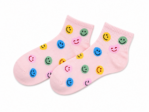 HS Sokken - In 4 Kleuren - Halve Sokken Smiley