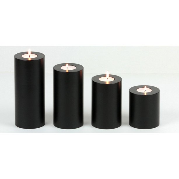 Sin! Teelichthalter Dauerkerze Trend schwarz ∅ 8 cm