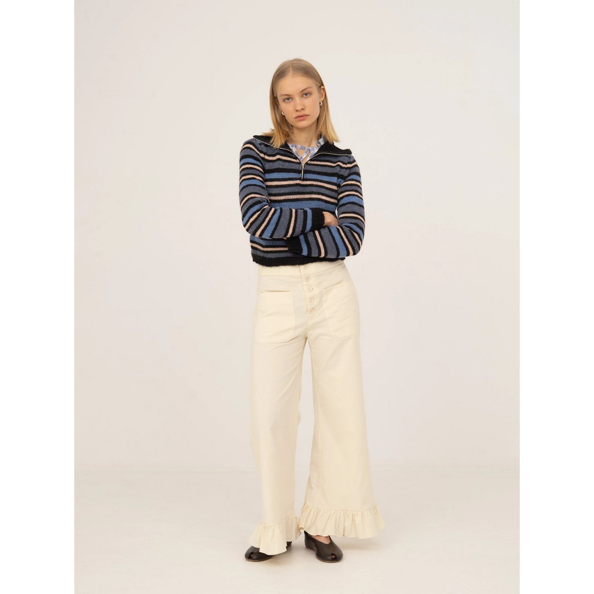 Tender White Corduroy Pants