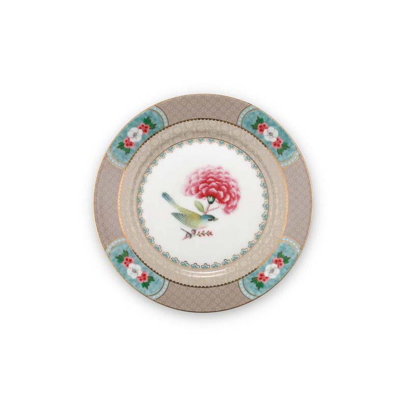Plate Blushing Birds Khaki 17cm
