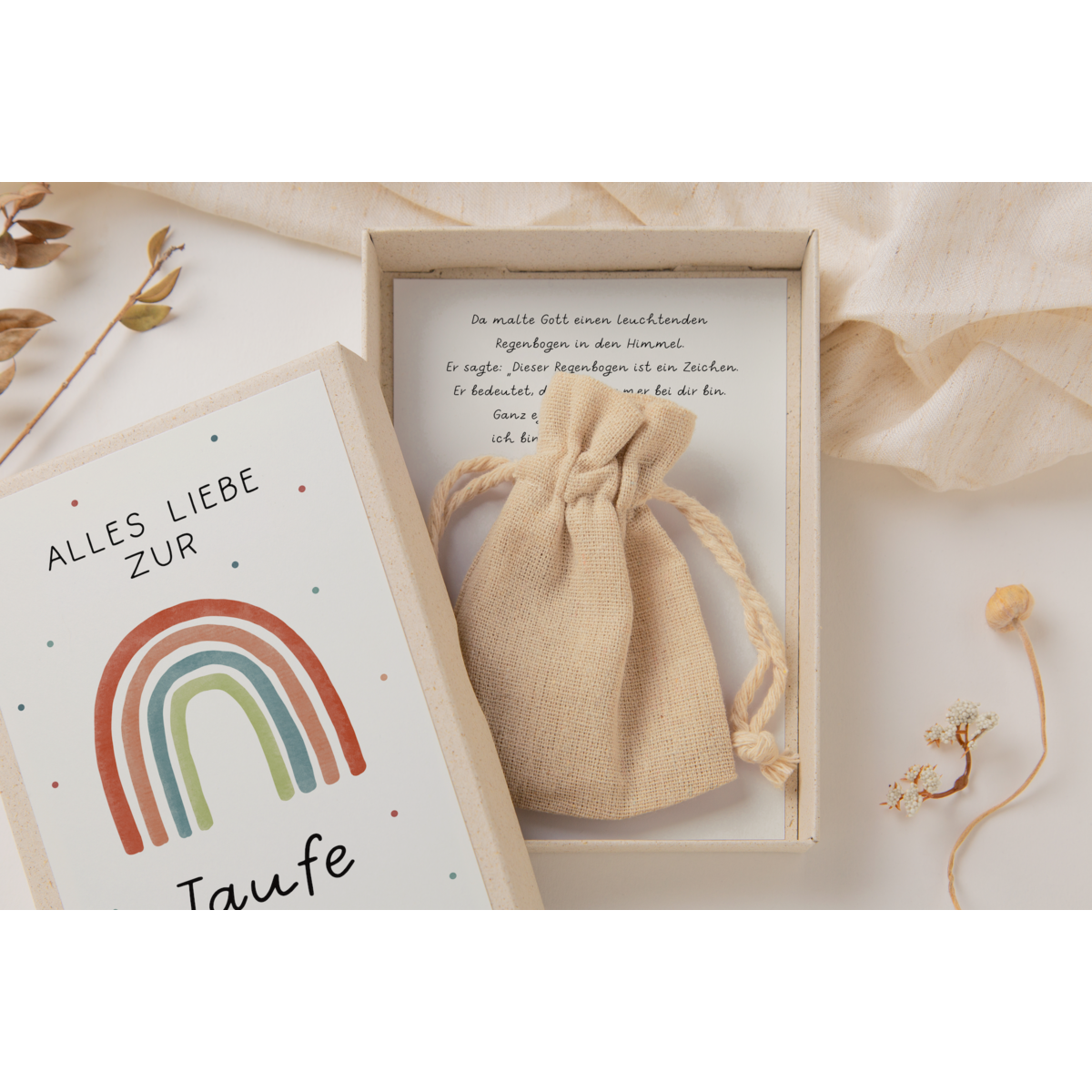 Baptism gift box - rainbow money gift packaging
