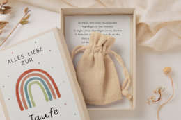 Baptism gift box - rainbow money gift packaging