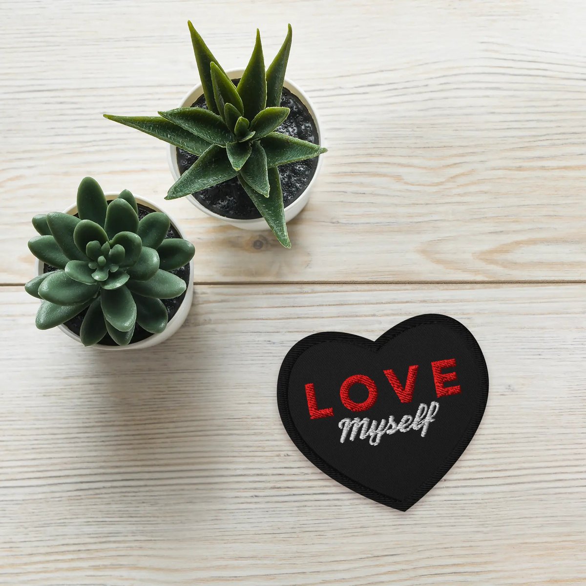 LOVE Myself Broderede patches Sort